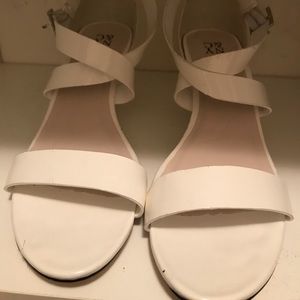 White wedge cross strap Sandler’s from NY & co